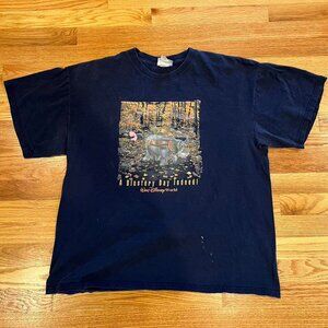 Vintage Walt Disney World Blustery Day Eeyore Winnie the Pooh T Shirt Top Mens L